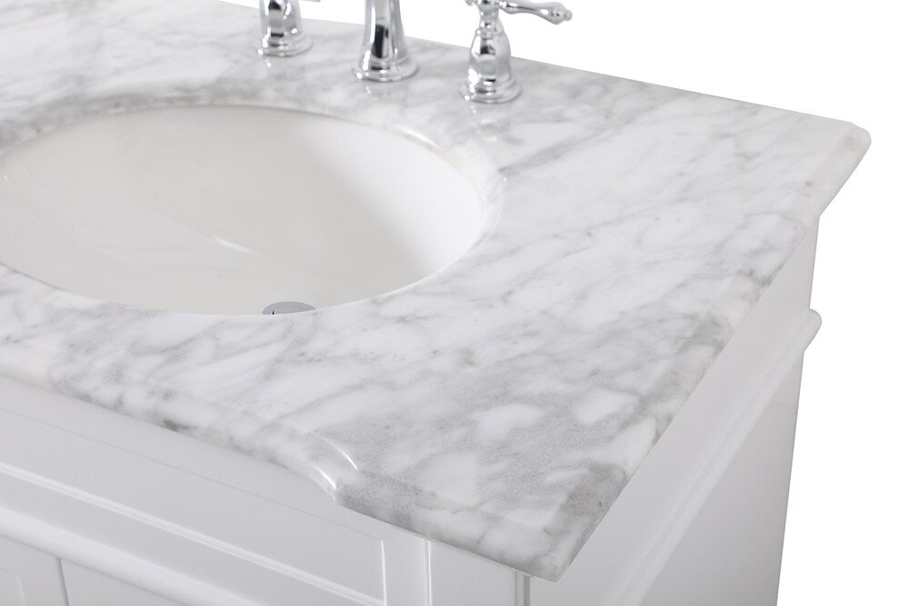 Elegant Furniture & Lighting - Wesley 72 inch Double Bathroom Vanity set in White - VF50072DWH veiw 4