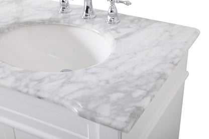 Elegant Furniture & Lighting - Wesley 72 inch Double Bathroom Vanity set in White - VF50072DWH veiw 4