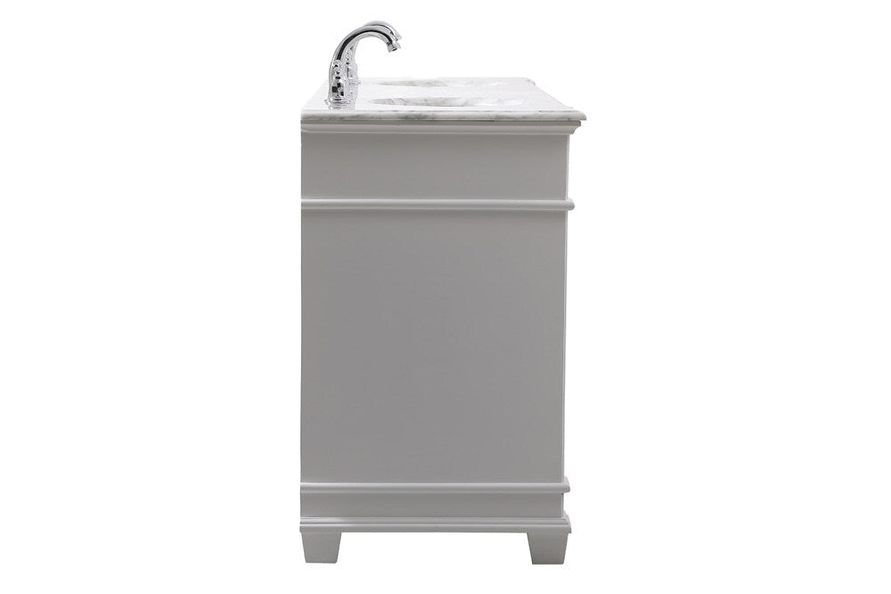 Elegant Furniture & Lighting - Wesley 72 inch Double Bathroom Vanity set in White - VF50072DWH veiw 7