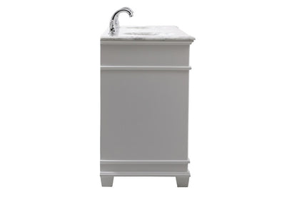 Elegant Furniture & Lighting - Wesley 72 inch Double Bathroom Vanity set in White - VF50072DWH veiw 7