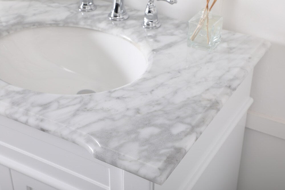 Elegant Furniture & Lighting - Wesley 72 inch Double Bathroom Vanity set in White - VF50072DWH veiw 12