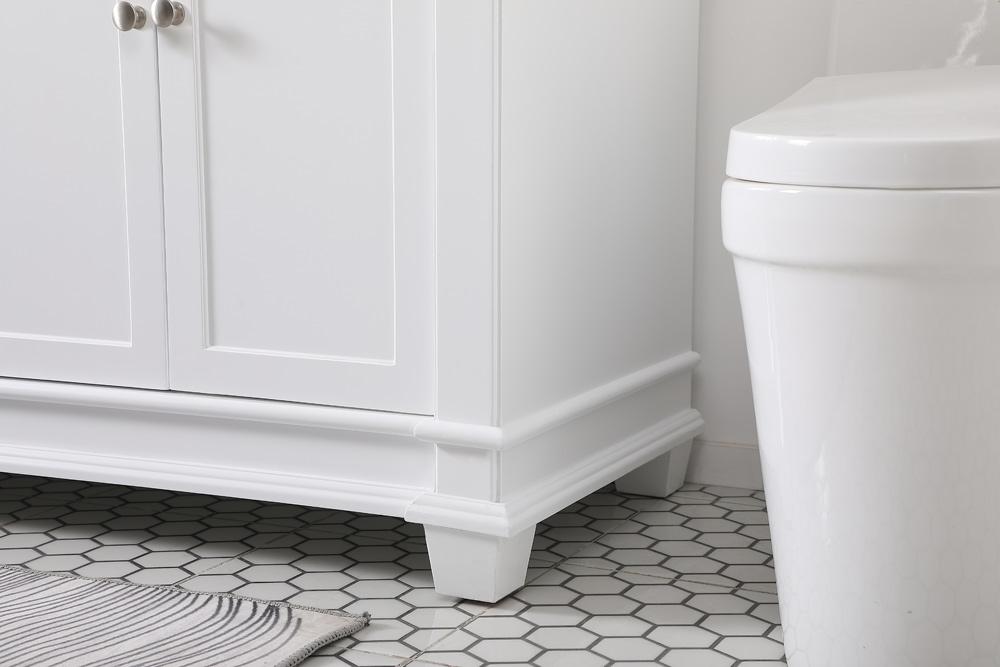 Elegant Furniture & Lighting - Wesley 72 inch Double Bathroom Vanity set in White - VF50072DWH veiw 13