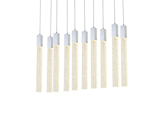 Elegant Furniture & Lighting - Weston 10 lights pendant in chrome - 2066D42C veiw 1