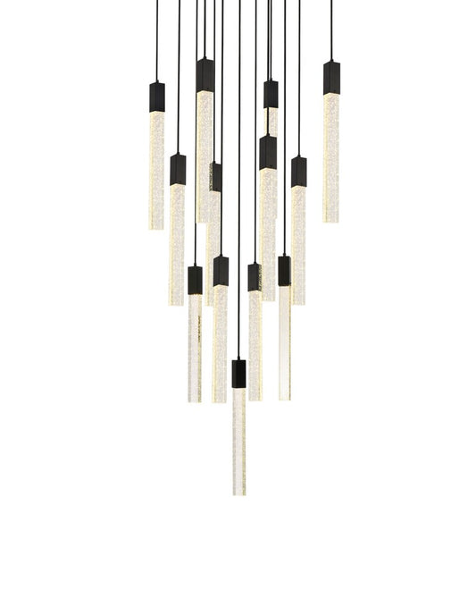 Elegant Furniture & Lighting - Weston 13 lights pendant in black - 2066G26BK veiw 1