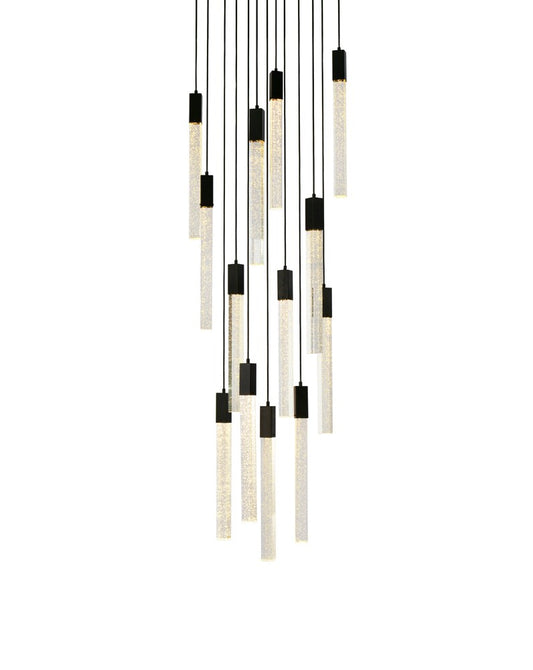 Elegant Furniture & Lighting - Weston 13 lights pendant in black - 2067G30BK veiw 1