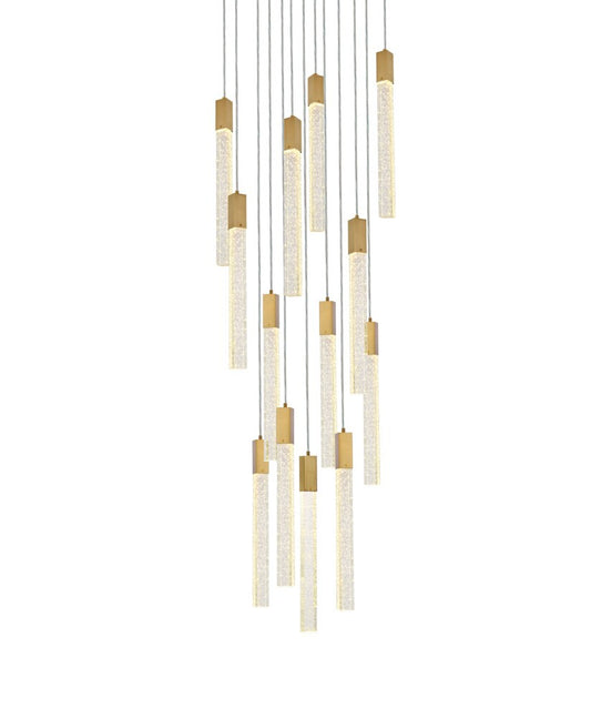 Elegant Furniture & Lighting - Weston 13 lights pendant in satin gold - 2067G30SG veiw 1