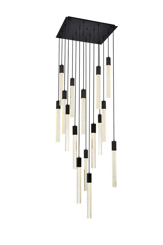 Elegant Furniture & Lighting - Weston 16 lights pendant in black - 2066G30BK veiw 1