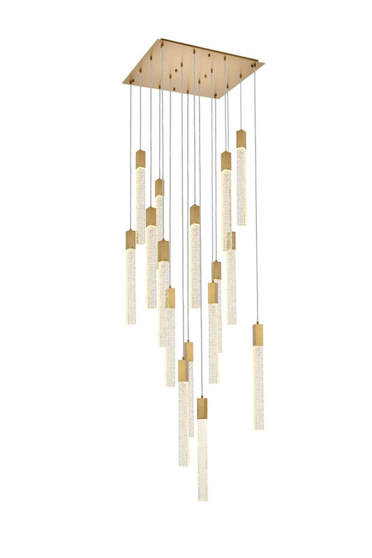 Elegant Furniture & Lighting - Weston 16 lights pendant in satin gold - 2066G30SG veiw 1