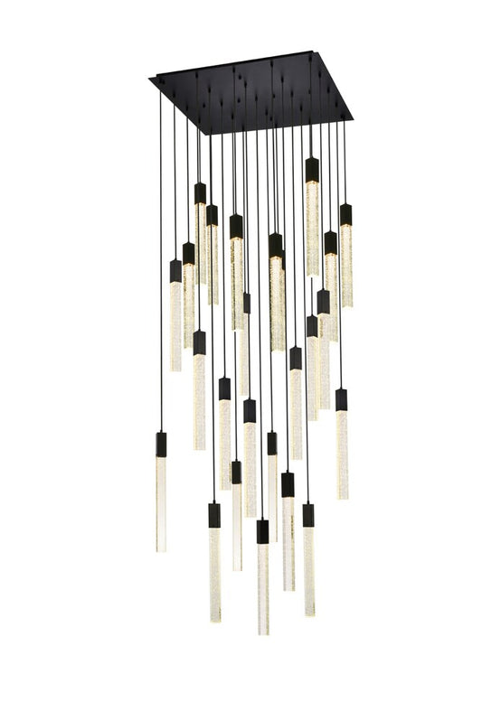 Elegant Furniture & Lighting - Weston 25 lights pendant in black - 2066G36BK veiw 1