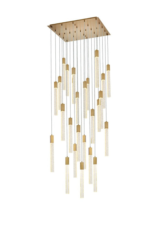 Elegant Furniture & Lighting - Weston 25 lights pendant in satin gold - 2066G36SG veiw 1