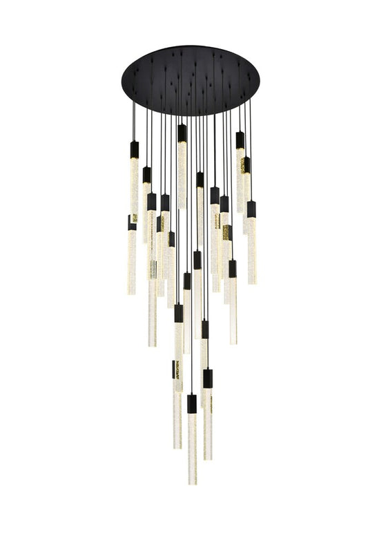 Elegant Furniture & Lighting - Weston 25 lights pendant in black - 2067G42BK veiw 1