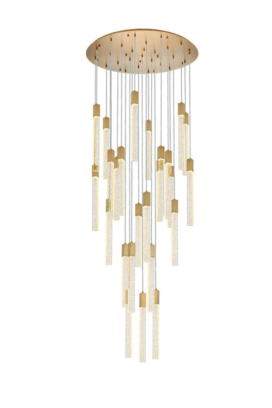Elegant Furniture & Lighting - Weston 25 lights pendant in satin gold - 2067G42SG veiw 1