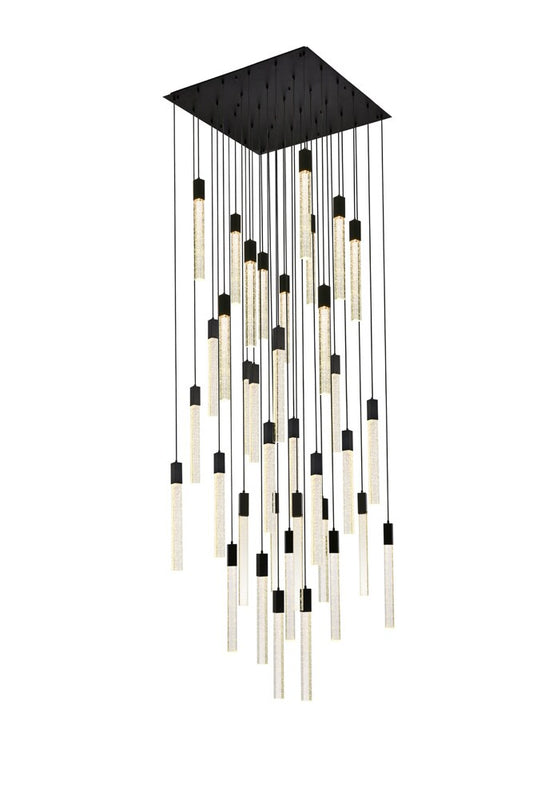 Elegant Furniture & Lighting - Weston 36 lights pendant in black - 2066G42BK veiw 1