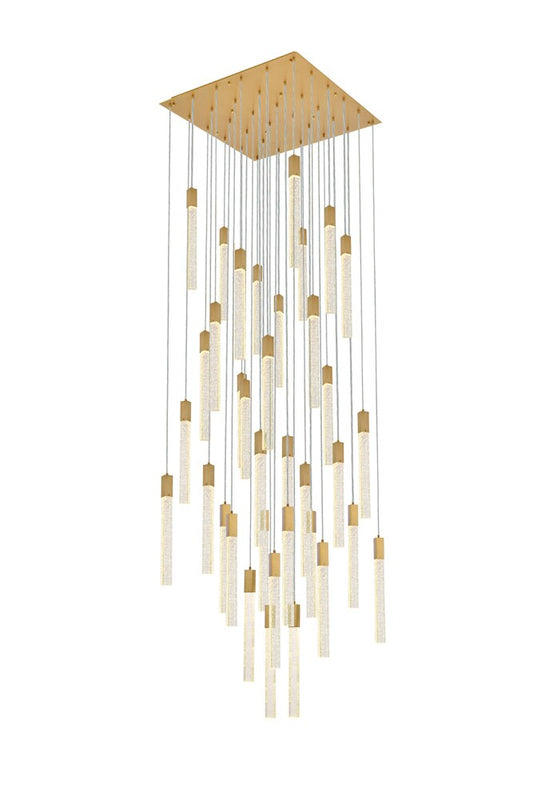 Elegant Furniture & Lighting - Weston 36 lights pendant in satin gold - 2066G42SG veiw 1