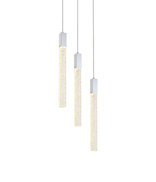 Elegant Furniture & Lighting - Weston 3 lights pendant in chrome - 2067D16C veiw 1