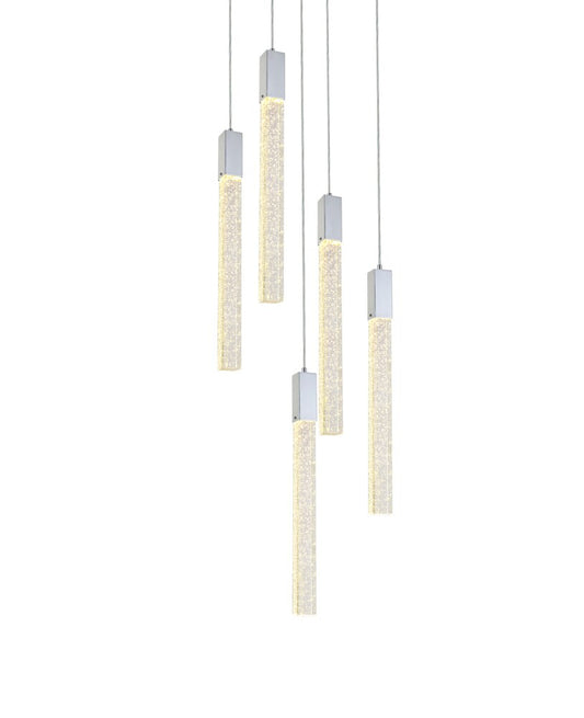 Elegant Furniture & Lighting - Weston 5 lights pendant in chrome - 2066D16C veiw 1