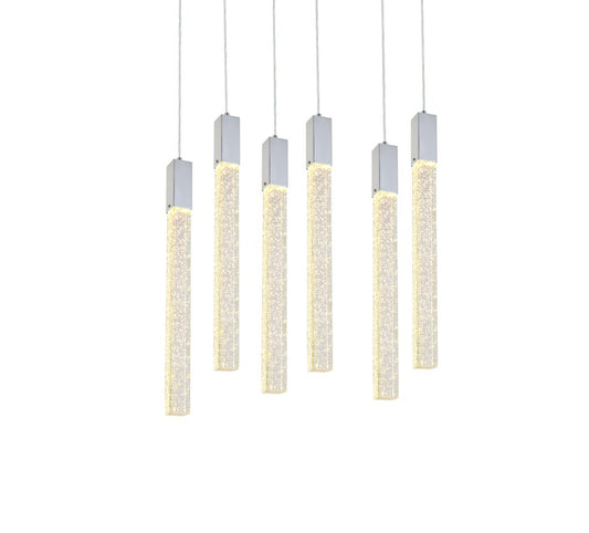 Elegant Furniture & Lighting - Weston 6 lights pendant in chrome - 2066D32C veiw 1