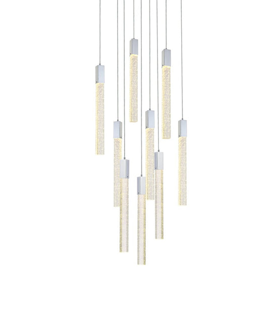 Elegant Furniture & Lighting - Weston 9 lights pendant in chrome - 2066D20C veiw 1