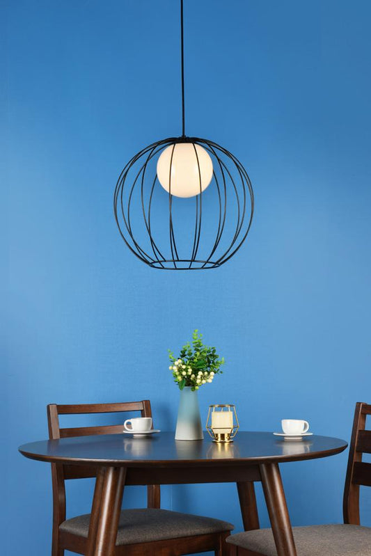 Elegant Furniture & Lighting - Wetzel 1 light black pendant - LD2345BK veiw 2