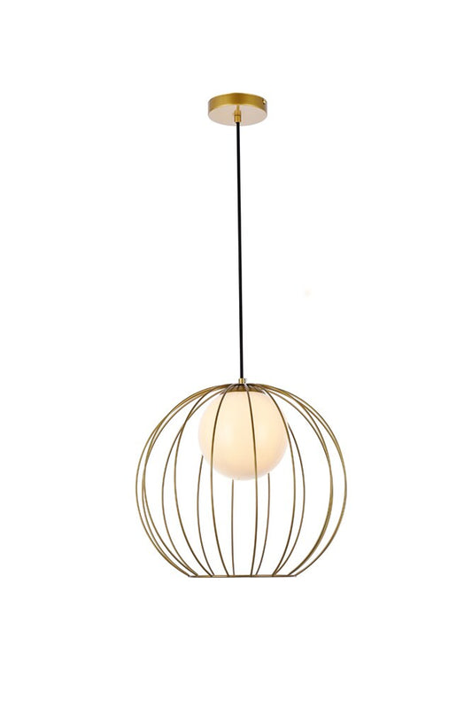 Elegant Furniture & Lighting - Wetzel 1 light brass pendant - LD2345BR veiw 1