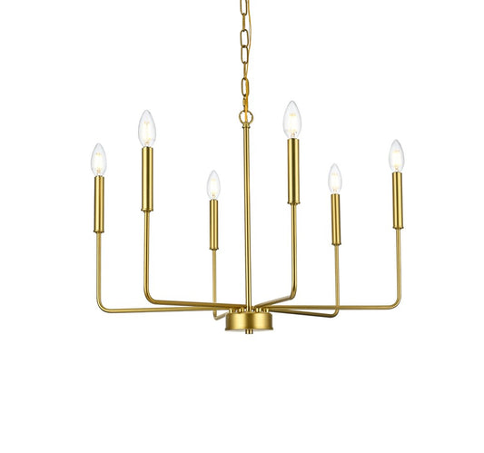 Elegant Furniture & Lighting - Willa 26 inch Pendant Light in Brass - LD740D26BRA veiw 1