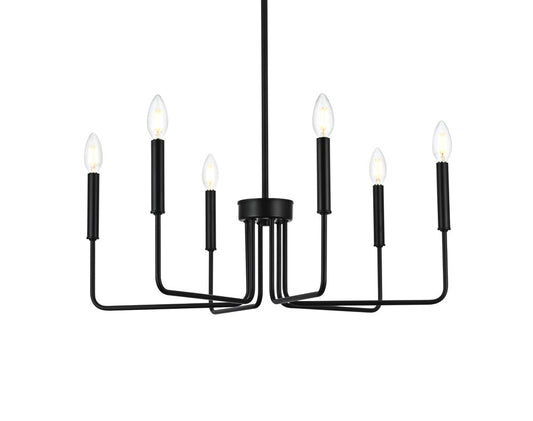 Elegant Furniture & Lighting - Willa 26 inch Pendant Light in Black - LD742D26BK veiw 1