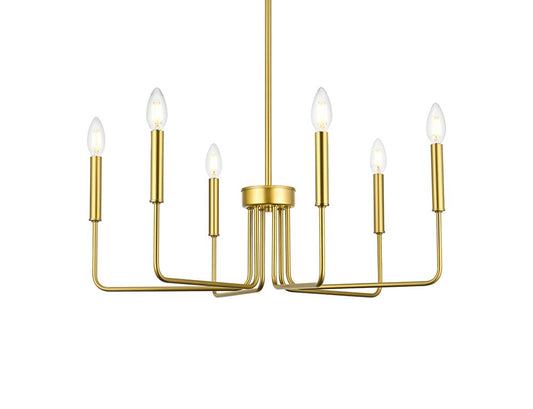 Elegant Furniture & Lighting - Willa 26 inch Pendant Light in Brass - LD742D26BRA veiw 1