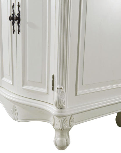 Elegant Furniture & Lighting - Windsor 60 inch Double Bathroom vanity in Antique white with ivory white engineered marble - VF-1049-VW veiw 5