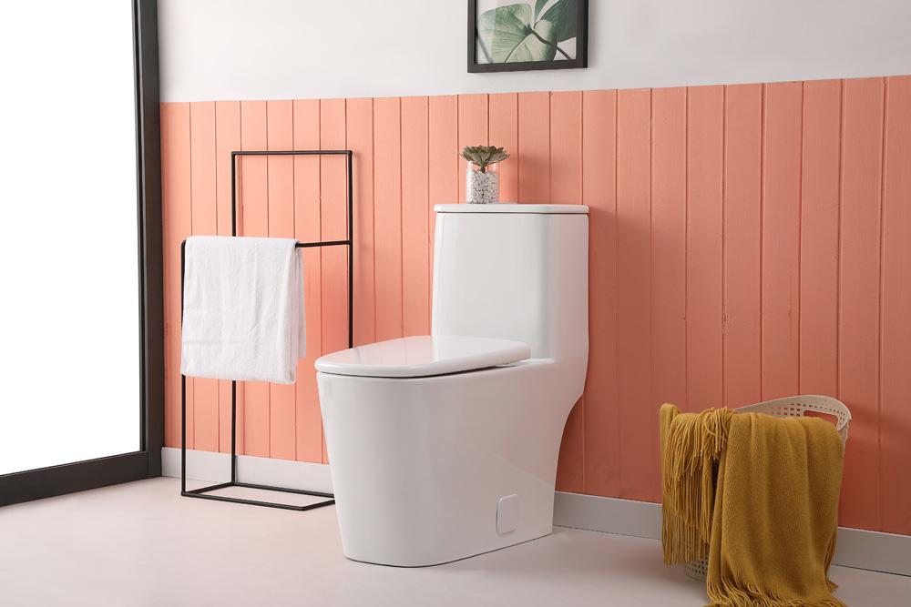 Elegant Furniture & Lighting - Winslet One-piece floor Square Toilet 27x14x31 in White - TOL2003 veiw 3