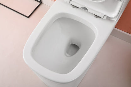 Elegant Furniture & Lighting - Winslet One-piece floor Square Toilet 27x14x31 in White - TOL2003 veiw 8