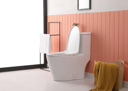 Elegant Furniture & Lighting - Winslet One-piece elongated Toilet 28x16x29 in White - TOL2002 veiw 5