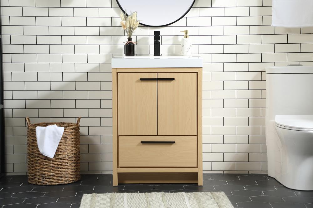 Elegant Furniture & Lighting - Wyatt 24 inch Single bathroom vanity in Maple - VF46024MMP veiw 2