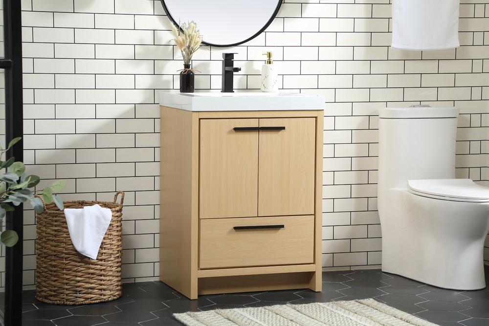 Elegant Furniture & Lighting - Wyatt 24 inch Single bathroom vanity in Maple - VF46024MMP veiw 9