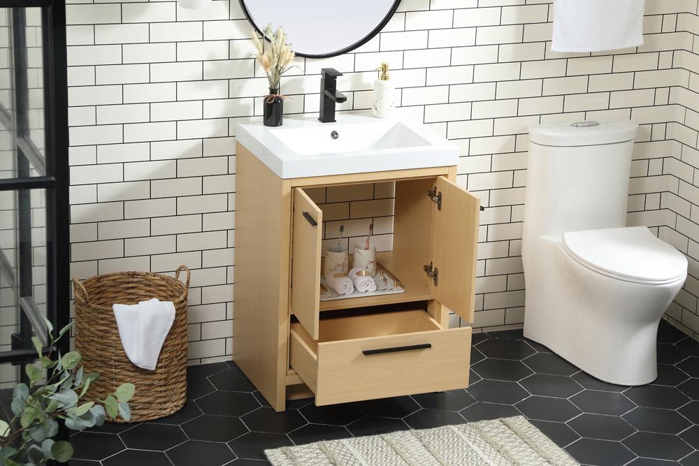 Elegant Furniture & Lighting - Wyatt 24 inch Single bathroom vanity in Maple - VF46024MMP veiw 10