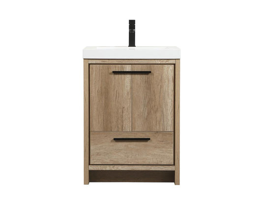 Elegant Furniture & Lighting - Wyatt 24 inch Single bathroom vanity in natural oak - VF46024NT veiw 1