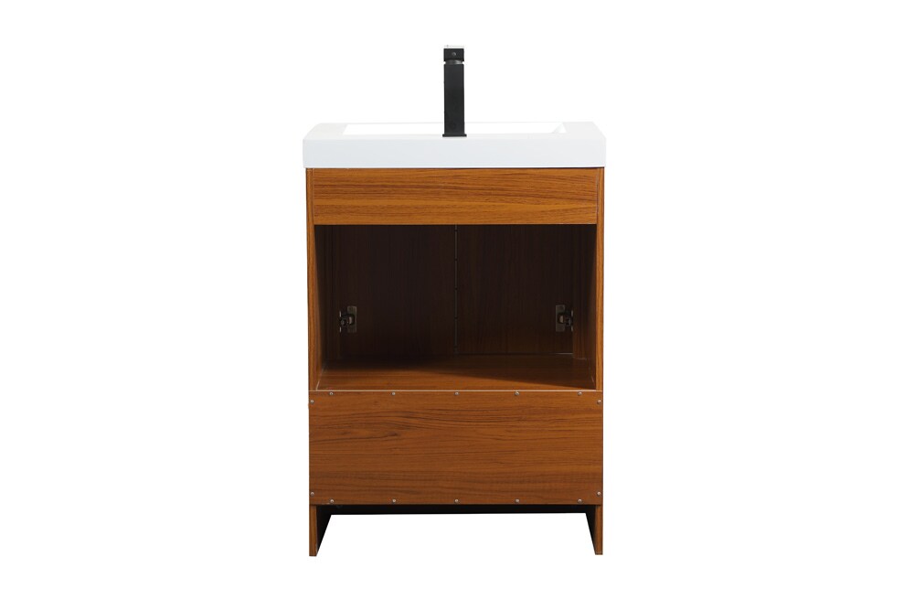 Elegant Furniture & Lighting - Wyatt 24 inch Single bathroom vanity in Teak - VF46024MTK veiw 8