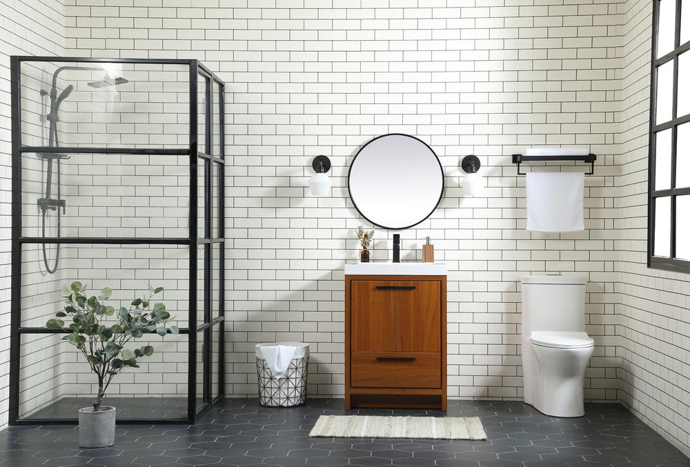 Elegant Furniture & Lighting - Wyatt 24 inch Single bathroom vanity in Teak - VF46024MTK veiw 11