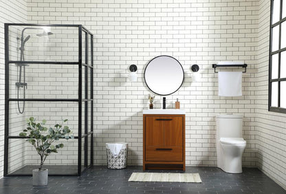 Elegant Furniture & Lighting - Wyatt 24 inch Single bathroom vanity in Teak - VF46024MTK veiw 11
