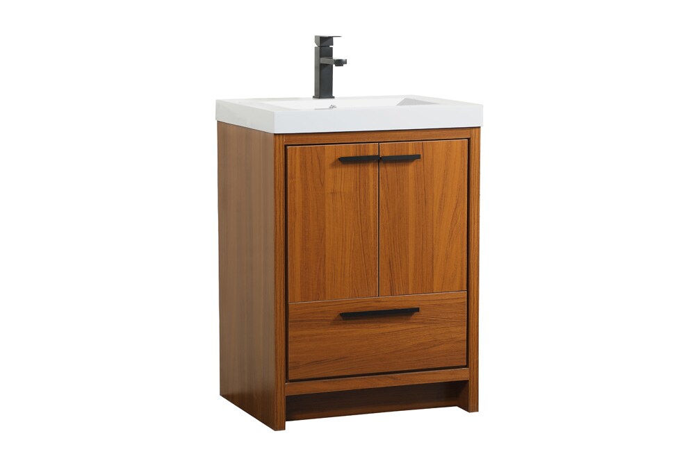 Elegant Furniture & Lighting - Wyatt 24 inch Single bathroom vanity in Teak - VF46024MTK veiw 14