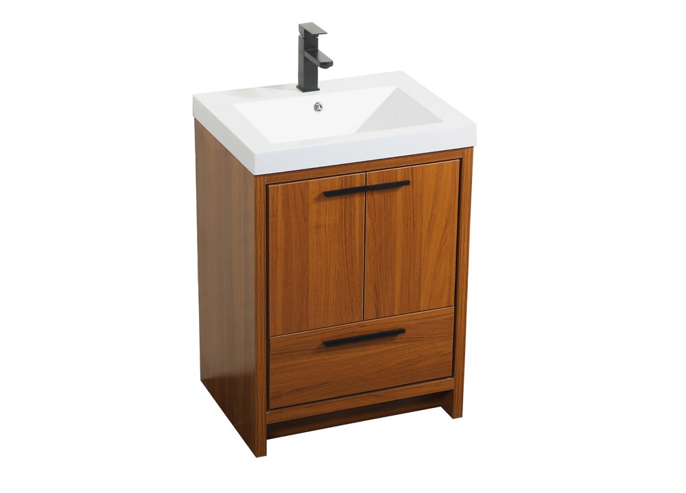 Elegant Furniture & Lighting - Wyatt 24 inch Single bathroom vanity in Teak - VF46024MTK veiw 15