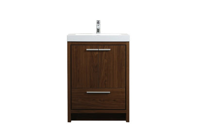 Elegant Furniture & Lighting - Wyatt 24 inch Single bathroom vanity in Walnut - VF46024MWT veiw 1