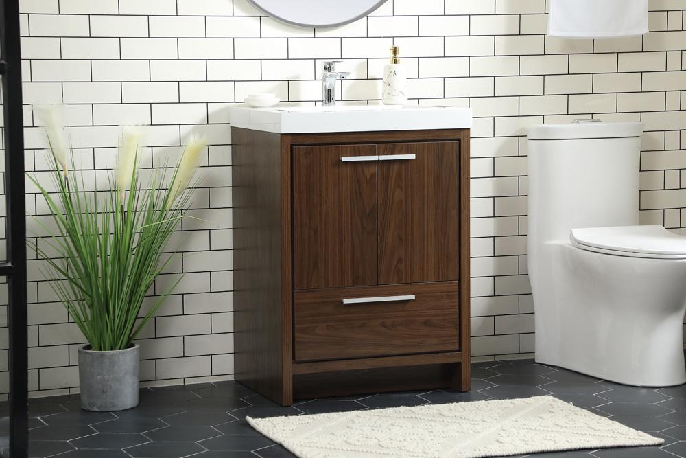 Elegant Furniture & Lighting - Wyatt 24 inch Single bathroom vanity in Walnut - VF46024MWT veiw 9