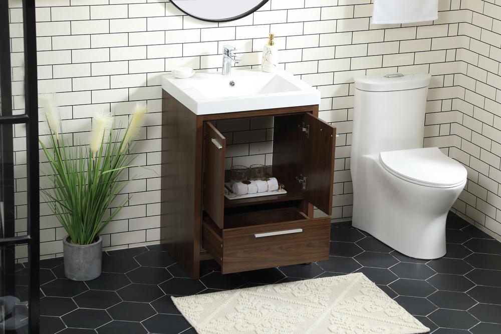 Elegant Furniture & Lighting - Wyatt 24 inch Single bathroom vanity in Walnut - VF46024MWT veiw 10