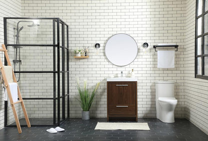 Elegant Furniture & Lighting - Wyatt 24 inch Single bathroom vanity in Walnut - VF46024MWT veiw 11