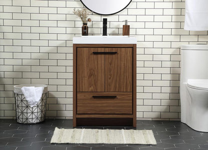 Elegant Furniture & Lighting - Wyatt 24 inch Single bathroom vanity in walnut brown - VF46024WB veiw 2