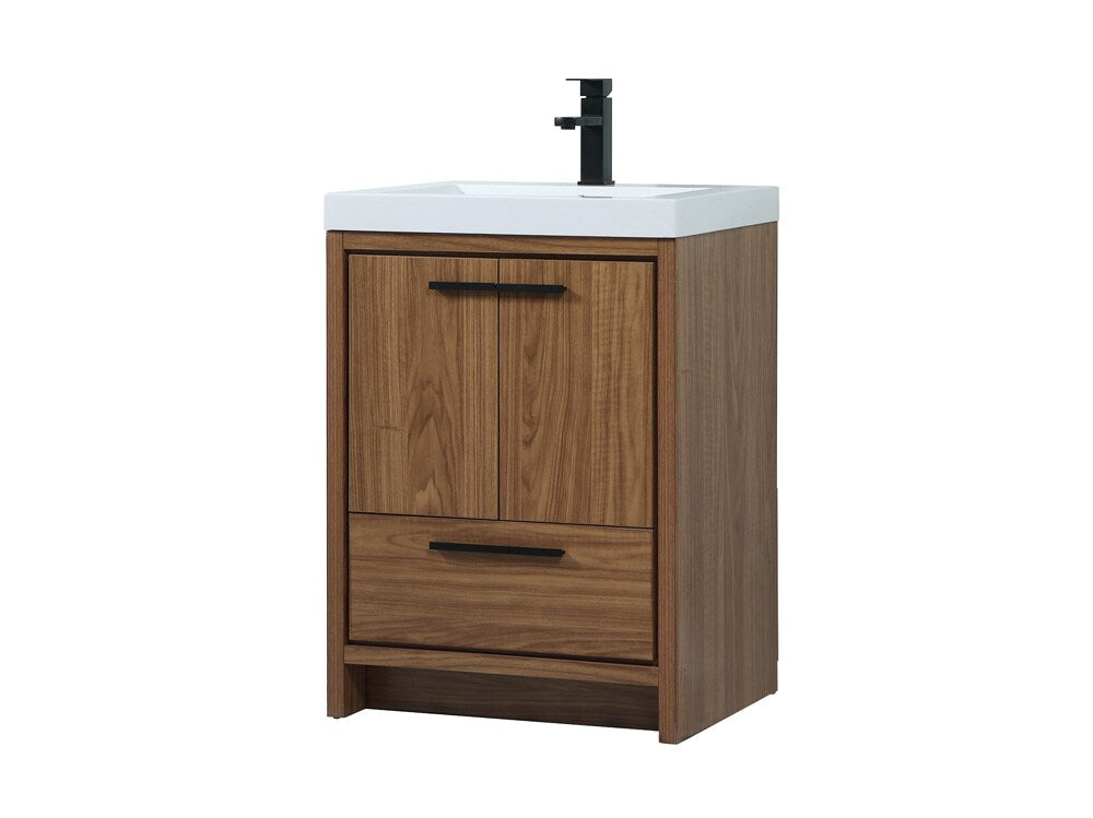 Elegant Furniture & Lighting - Wyatt 24 inch Single bathroom vanity in walnut brown - VF46024WB veiw 8