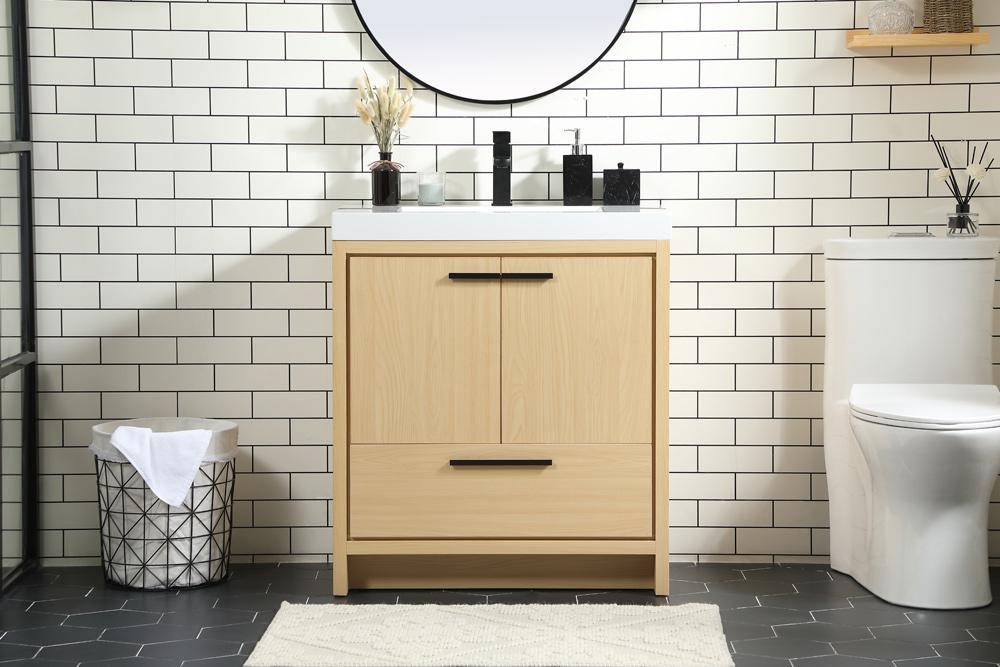 Elegant Furniture & Lighting - Wyatt 30 inch Single bathroom vanity in Maple - VF46030MMP veiw 2