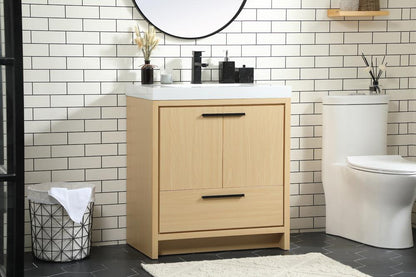 Elegant Furniture & Lighting - Wyatt 30 inch Single bathroom vanity in Maple - VF46030MMP veiw 9