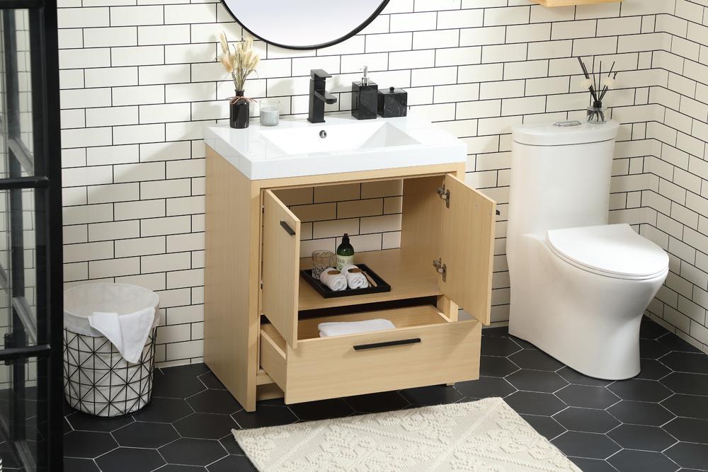 Elegant Furniture & Lighting - Wyatt 30 inch Single bathroom vanity in Maple - VF46030MMP veiw 10