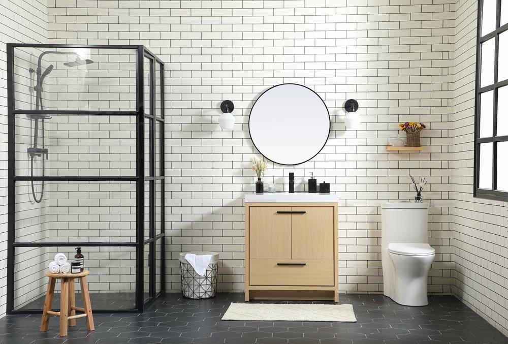 Elegant Furniture & Lighting - Wyatt 30 inch Single bathroom vanity in Maple - VF46030MMP veiw 11